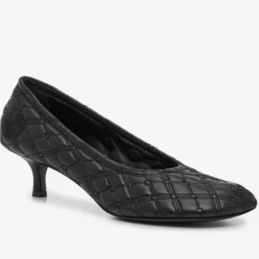 Burberry Black Leather Baby Pump Shoes
